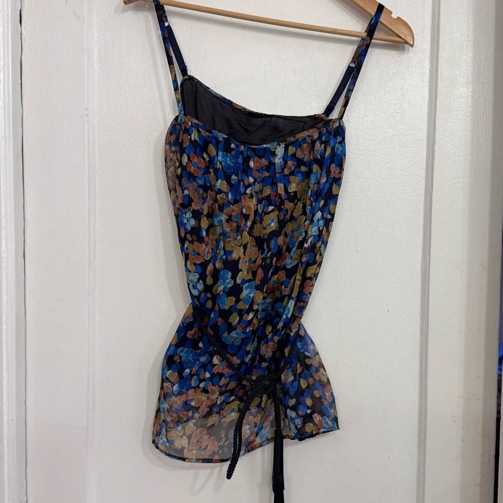 Sisley 100% Silk Floral Print Sleeveless Top – Size S - Picture 5 of 11